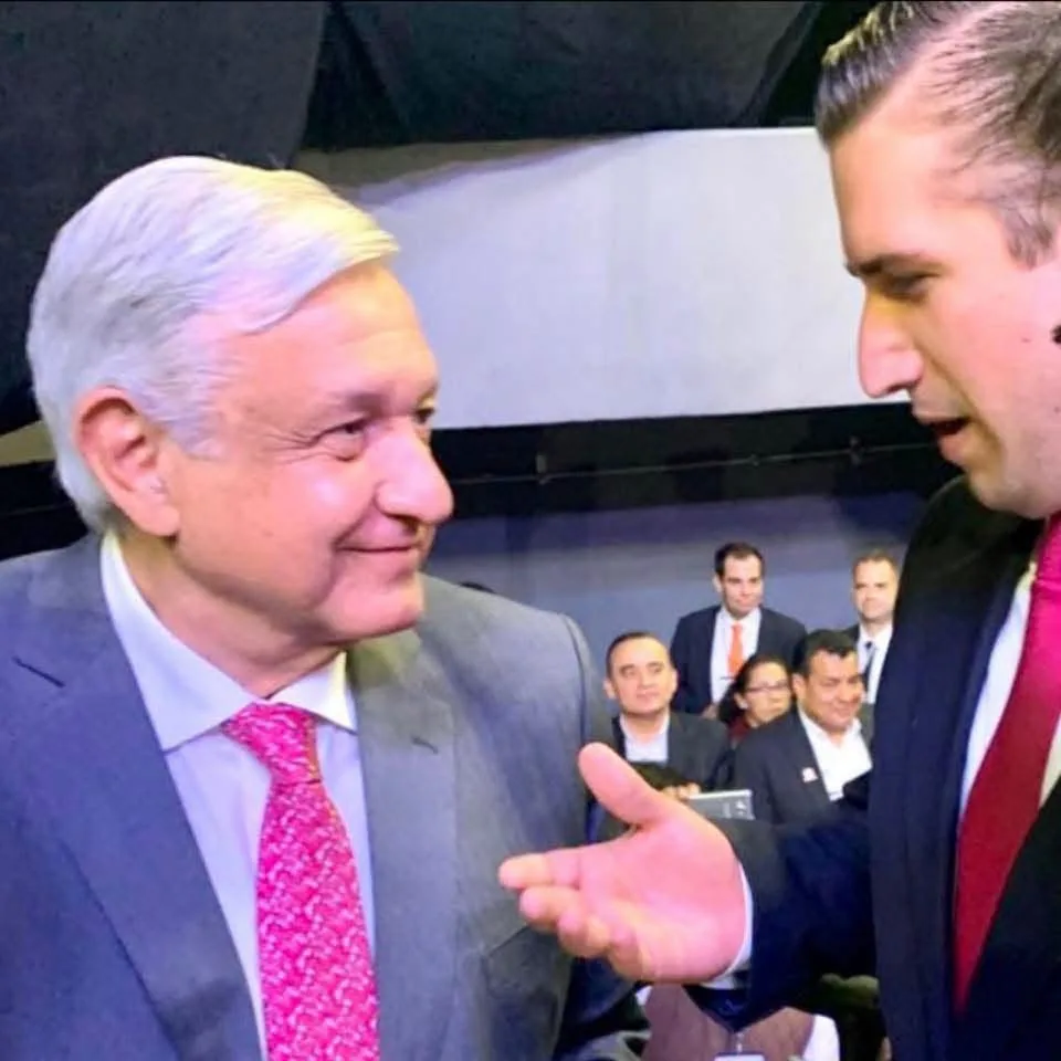 Pedro Haces Lago con el expresidente Andrés Manuel López Obrador